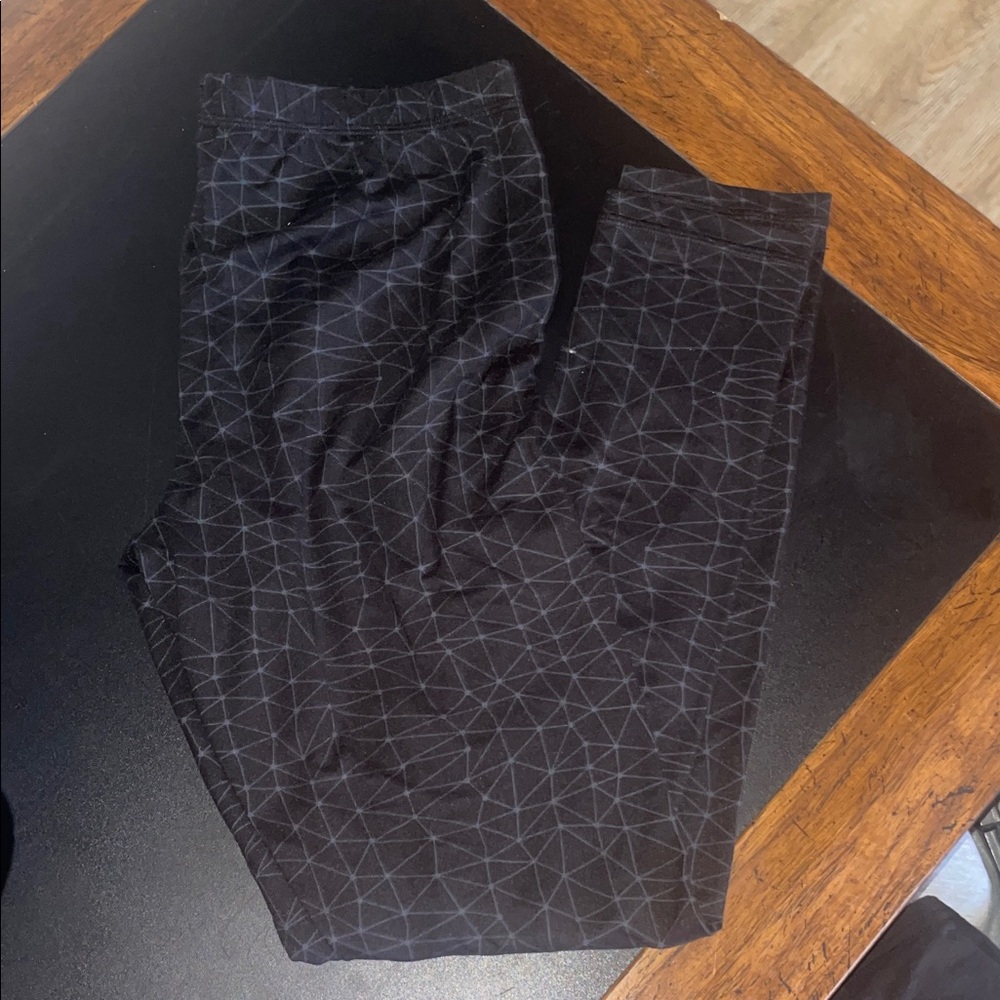 Athletic Works Black Geometric Joggers